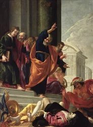 Der Tod von Saphira und Ananias, c.1632